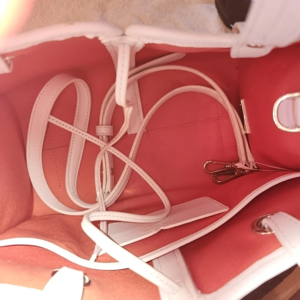NWOT Kate Spade Orange and White Women's CROSS-BODY purse with clutch